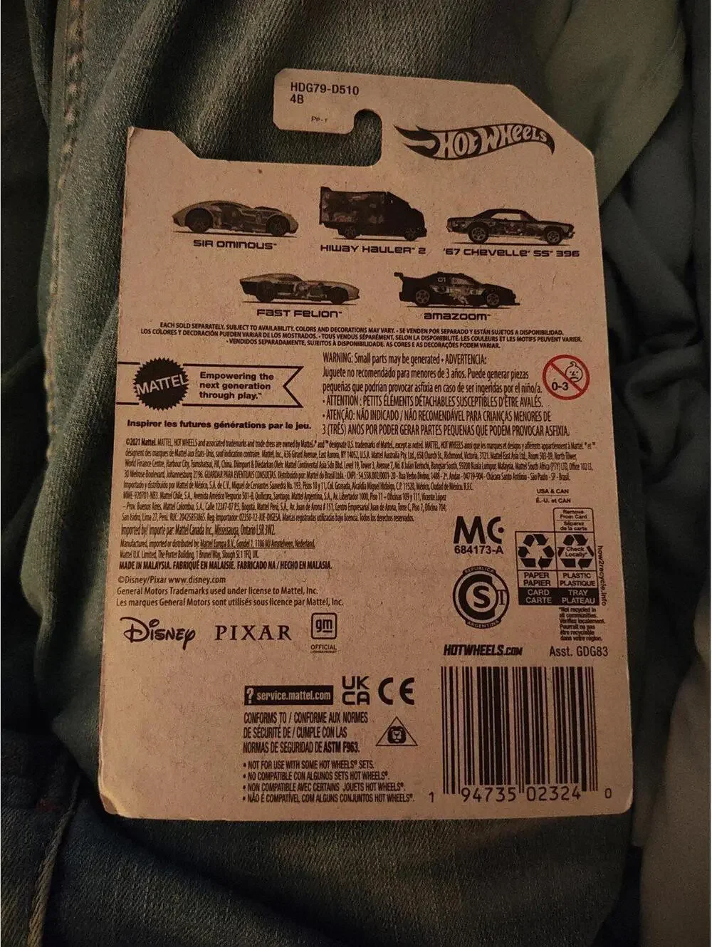 Hot Wheels Disney Pixar Light Year 1/5 Sir Ominous Character Cars 1:64 NIP 2022